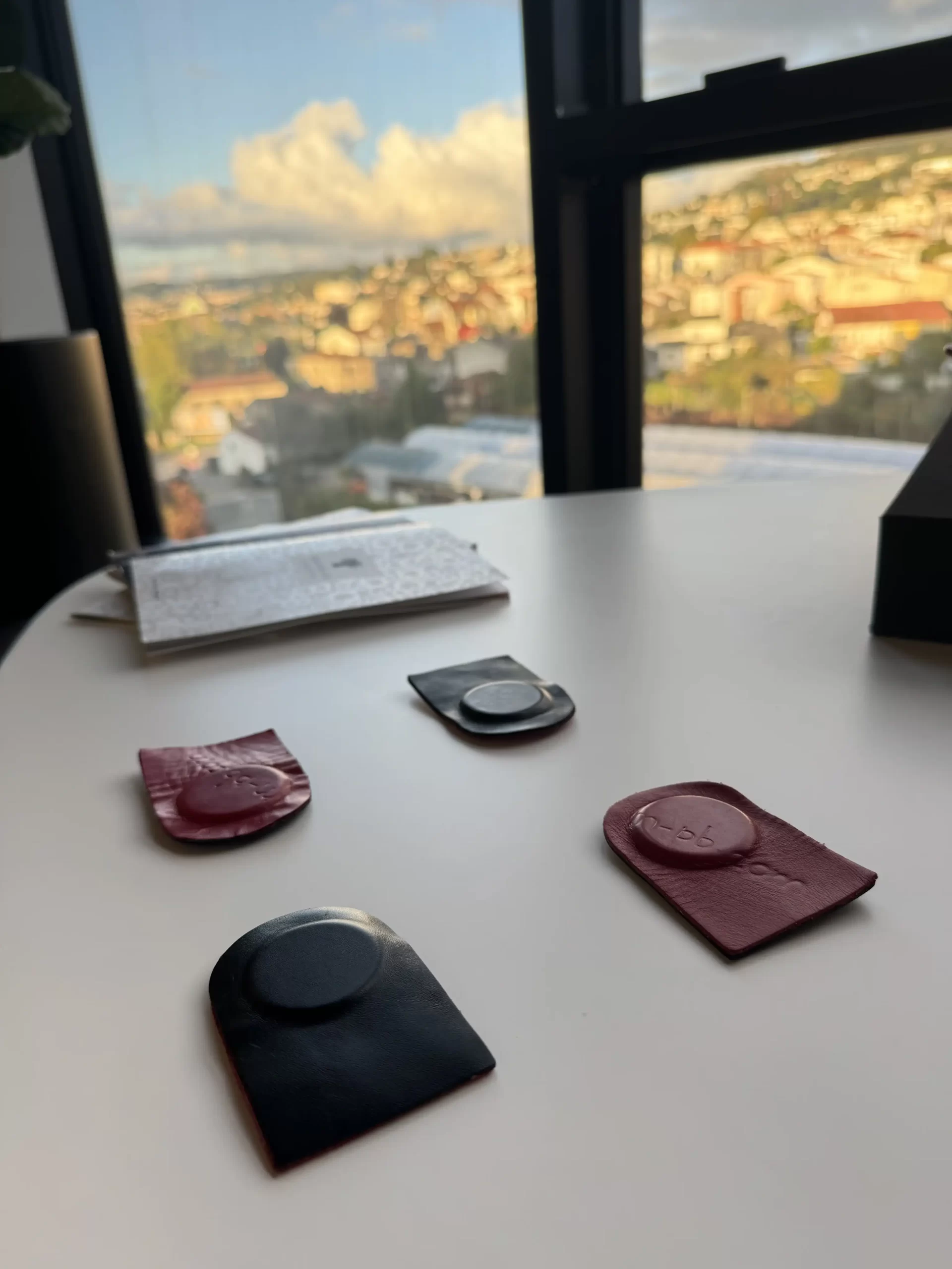 Imagem de vários ímanes organizados numa mesa